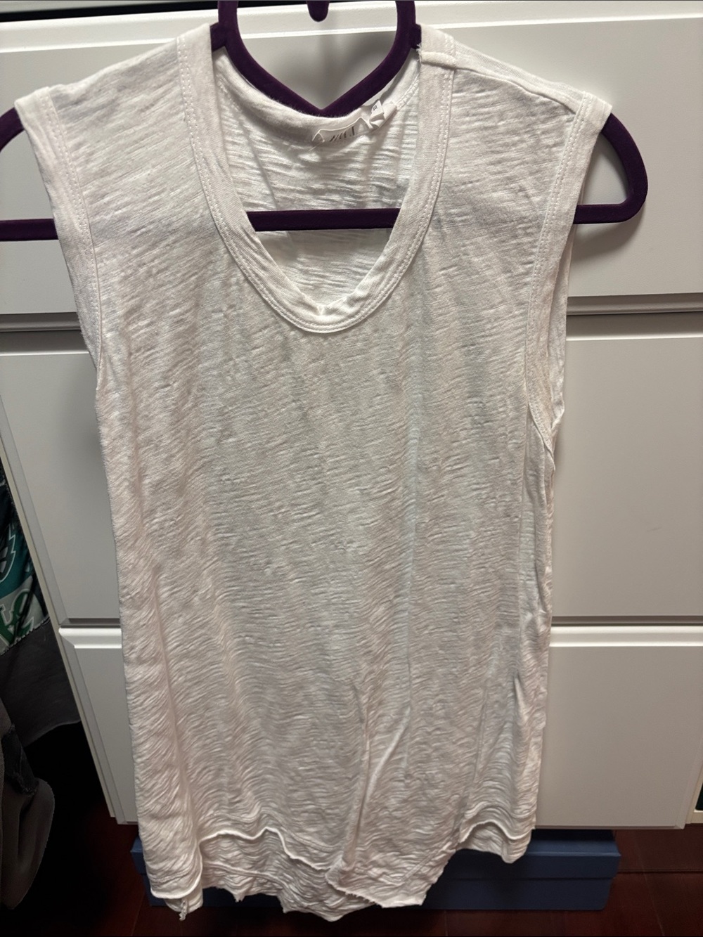 Wilt White Slub Tank Top